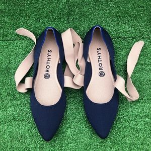 Rothy’s The Mary Jane Classic Blue Pointed Toe Flats